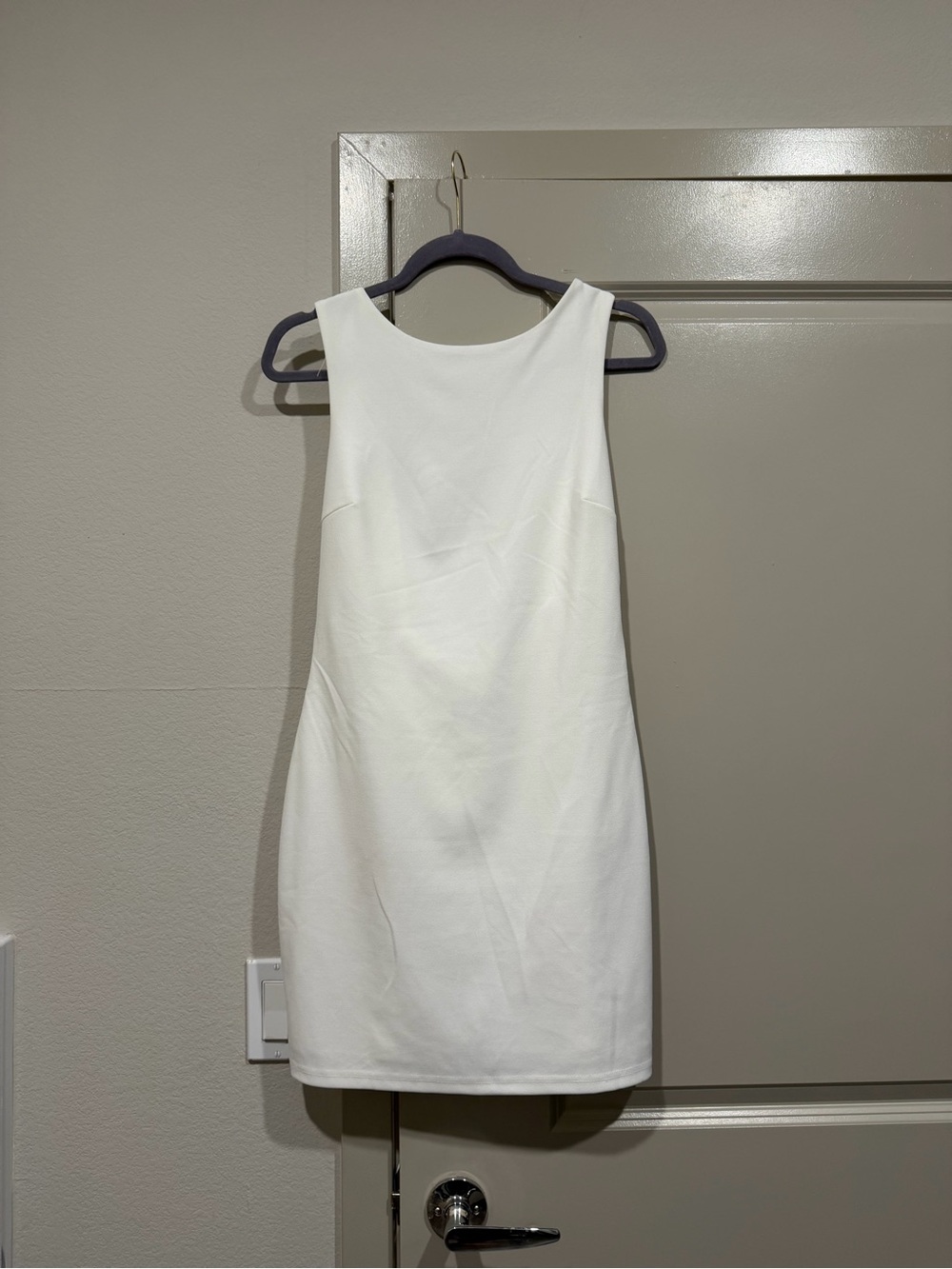 Lulu's White Sleeveless Mini Shift Dress